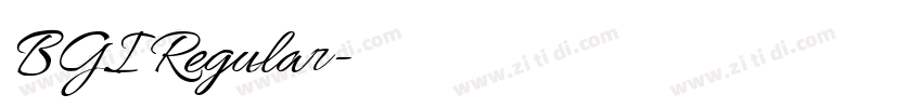 BGI Regular字体转换
